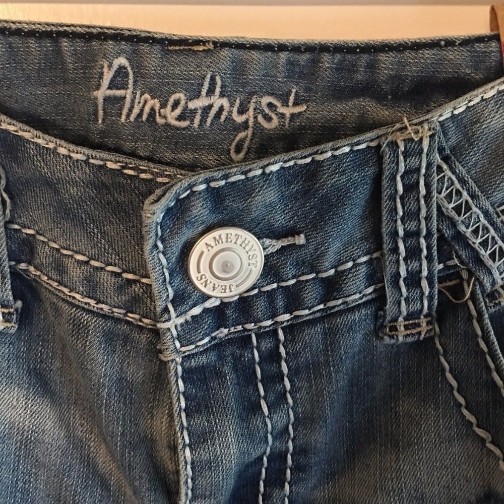 NWT AMETHYST Ripped Distressed Jeans Mid Rise Boot - Picture 8 of 8